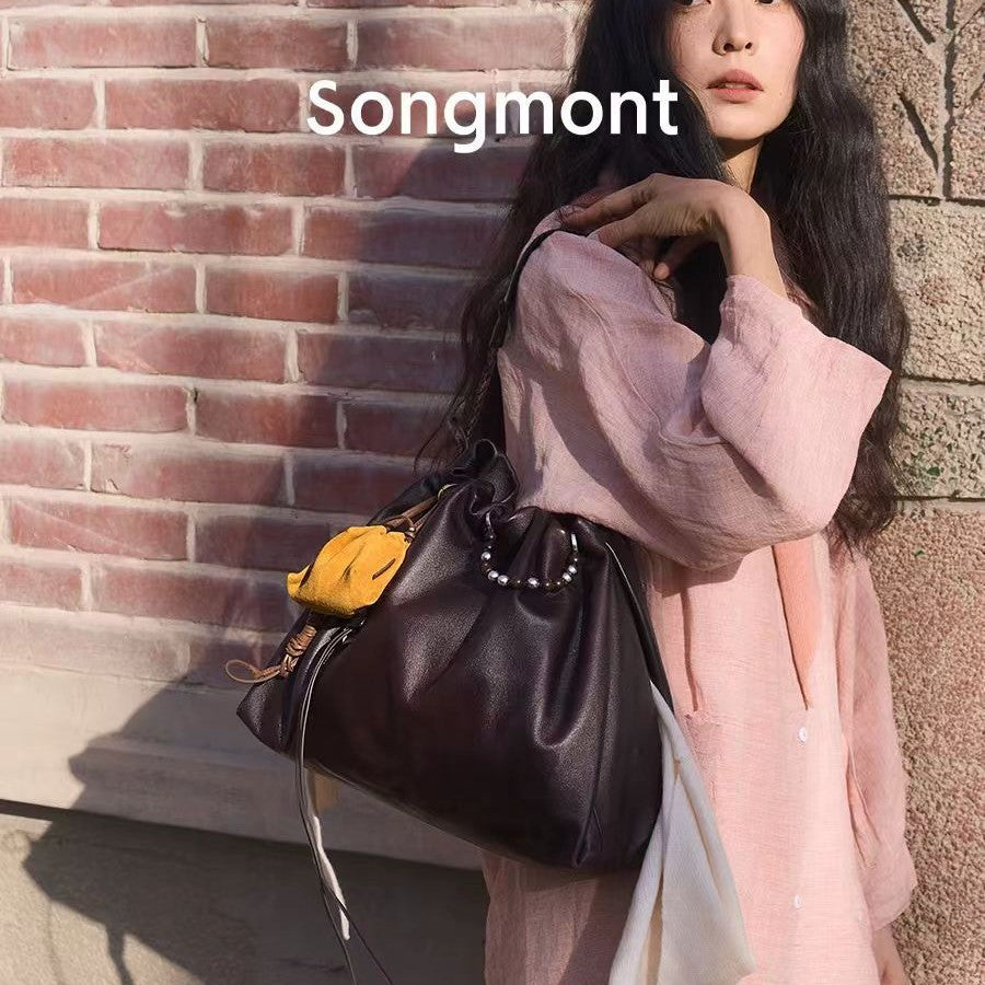 Women's Large Capacity Commuter Leather Garbage Hobo Bags
