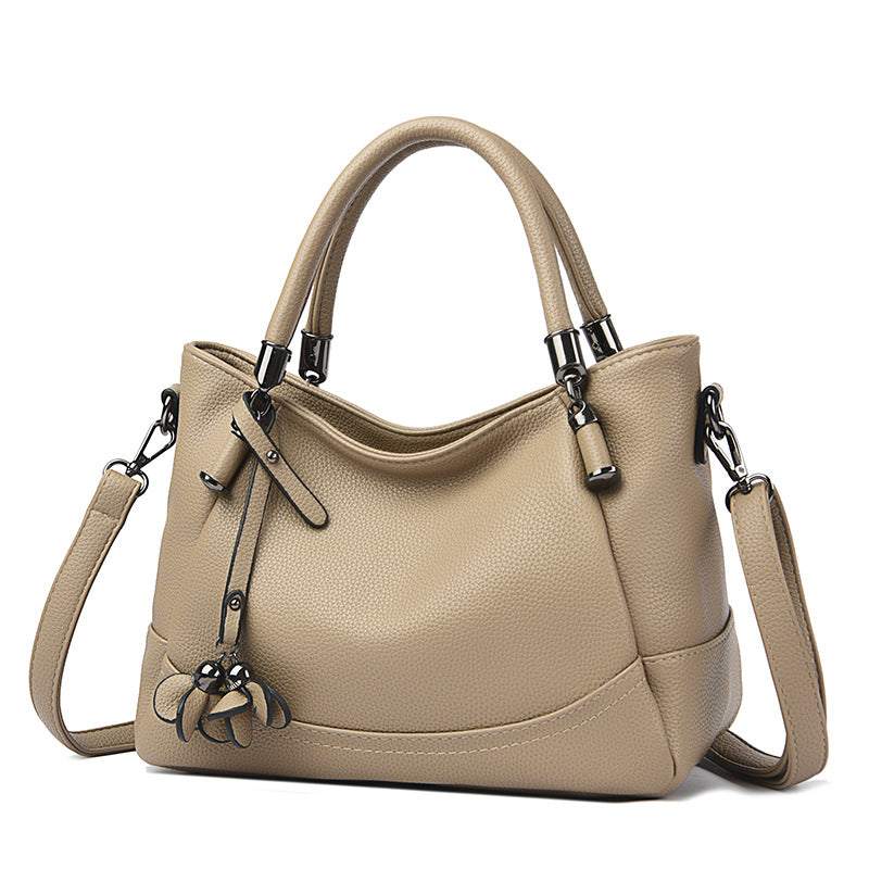 Women's Lychee Pattern High-grade Easy Matching Soft Handbags