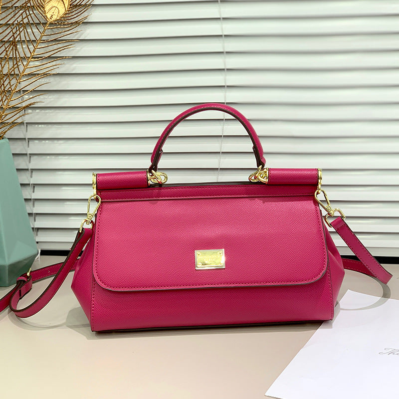 Women's Print Horizontal Solid Color Portable Cowhide Genuine Backpacks