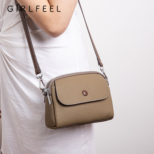 Women's Trendy Head Layer Cow Leather Genuine Crossbody Bags