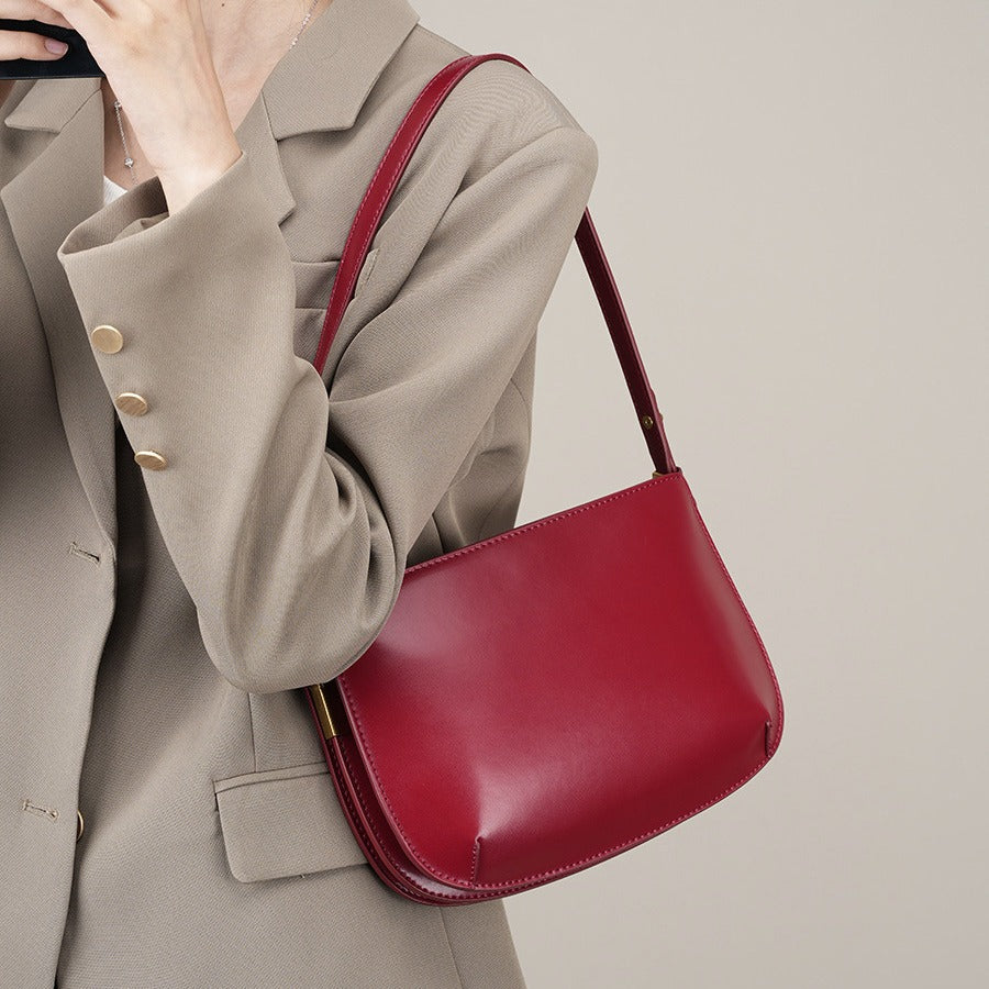 Women's Cow Leather High-grade Summer Genuine Underarm Crossbody Bags