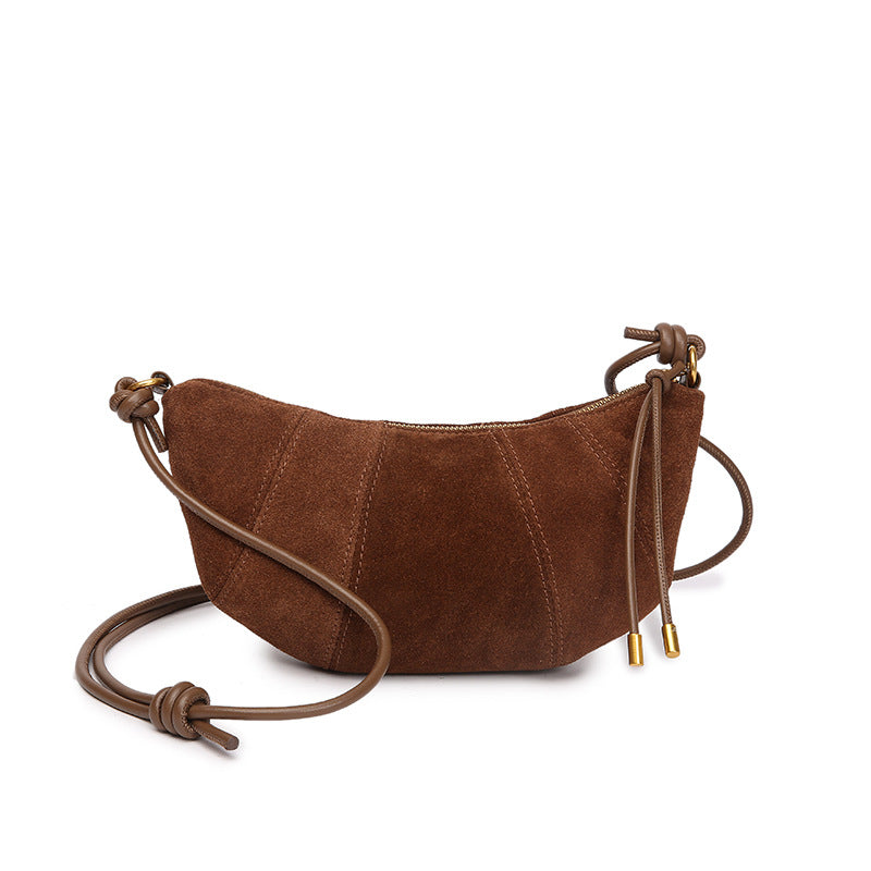 Women's Genuine Leather Vintage Matte Cowhide Dumpling Crossbody Bags