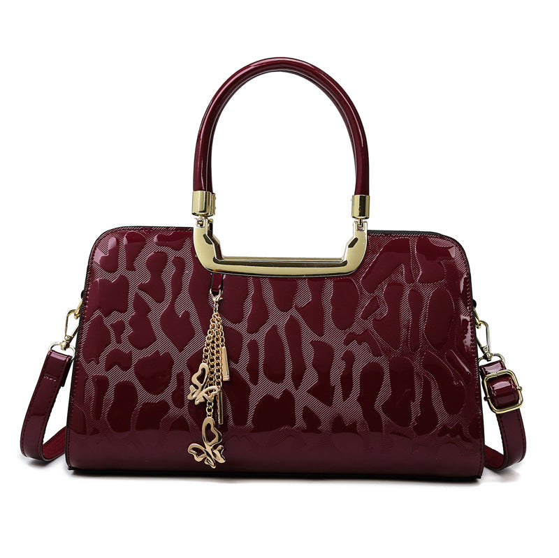 Women's Fashion Patent Leather Large Capacity High-grade Crocodile Bags