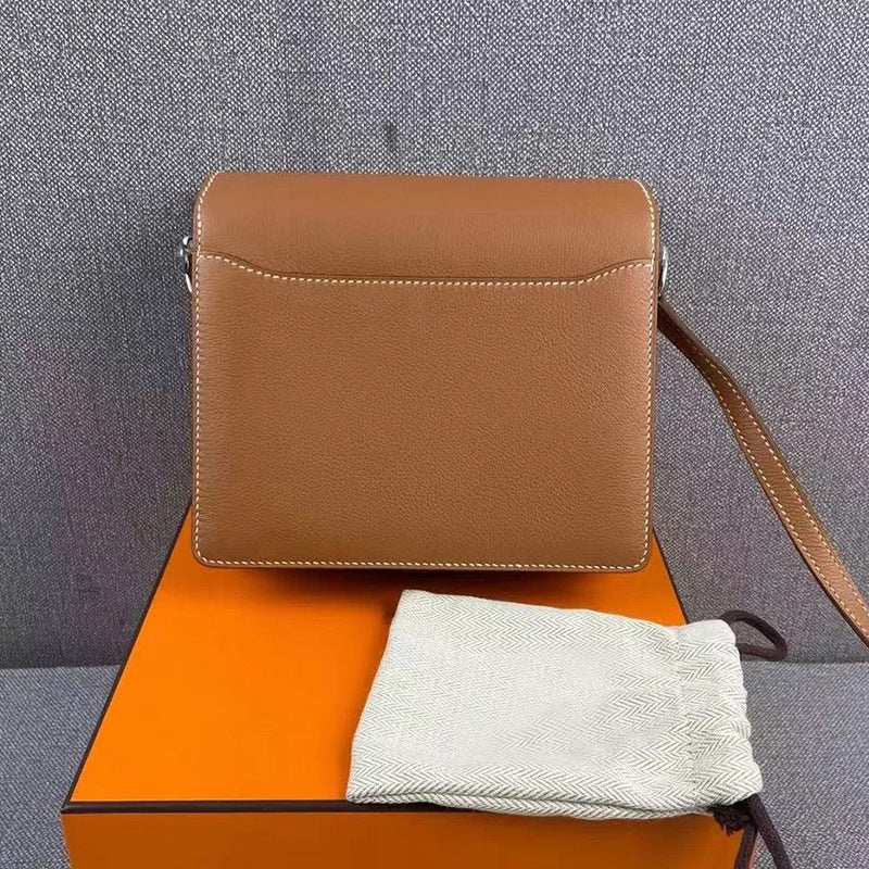 Trendy Classic Pig Nose Stewardess Cowhide Crossbody Bags
