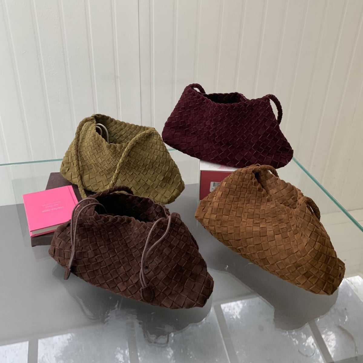 Women's First Layer Frosted Cowhide French Food Bags