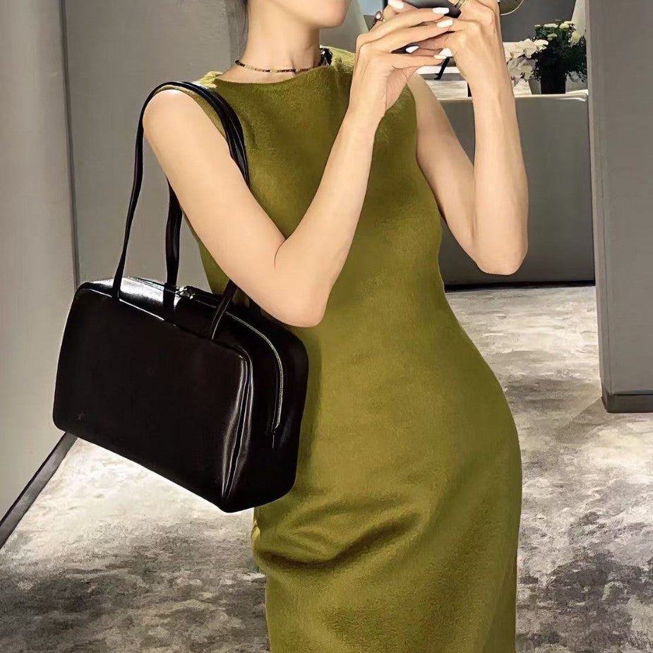 Trendy Women's Bowling Sheepskin Portable Underarm Bags