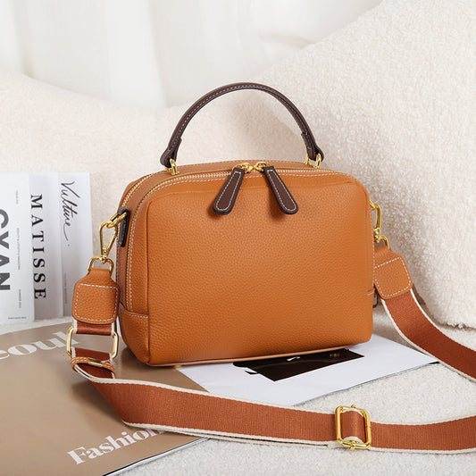 Women's Layer Cowhide Portable For Simple Genuine Leather Handbags