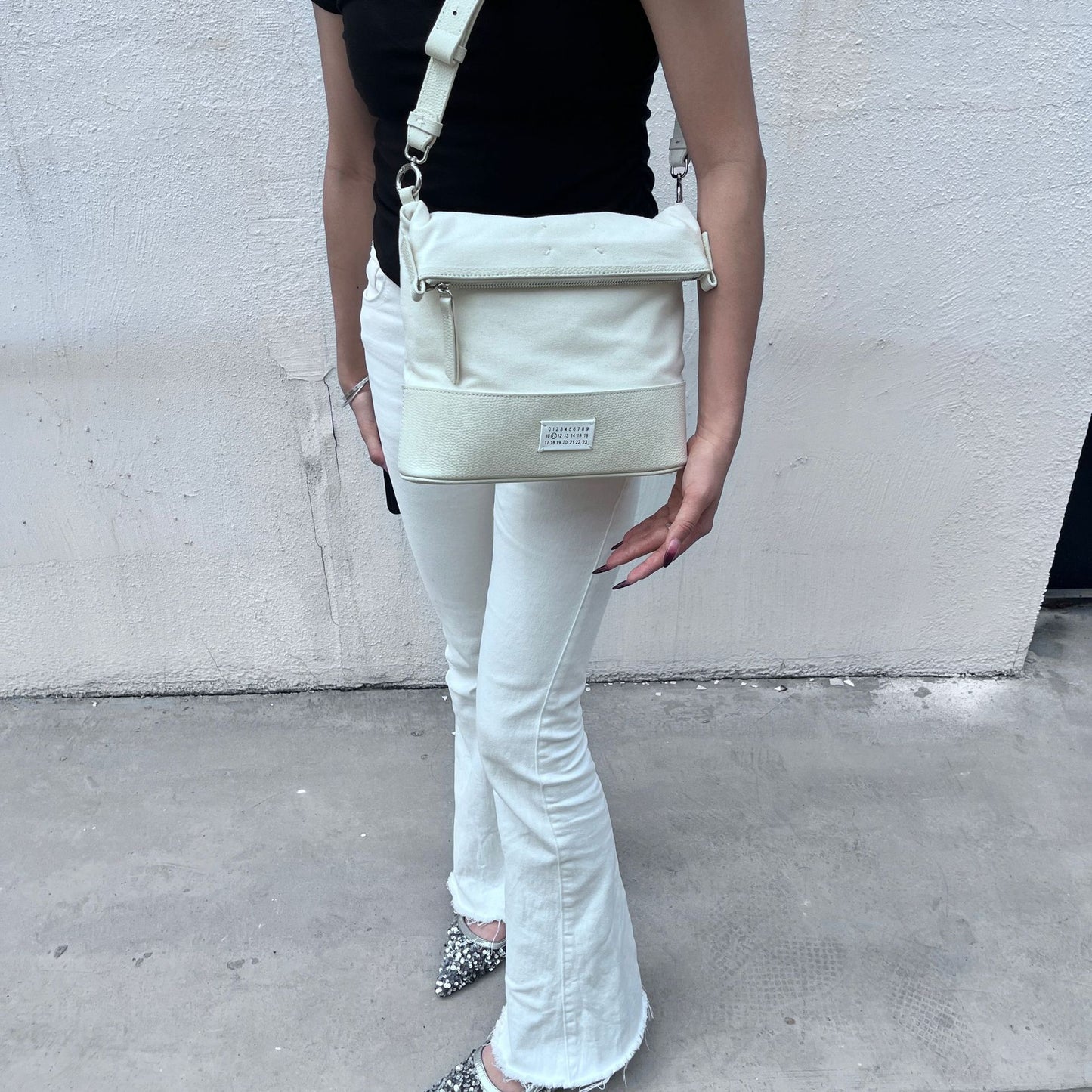 Women's Elegant Stylish Leather Canvas Underarm Crossbody Bags