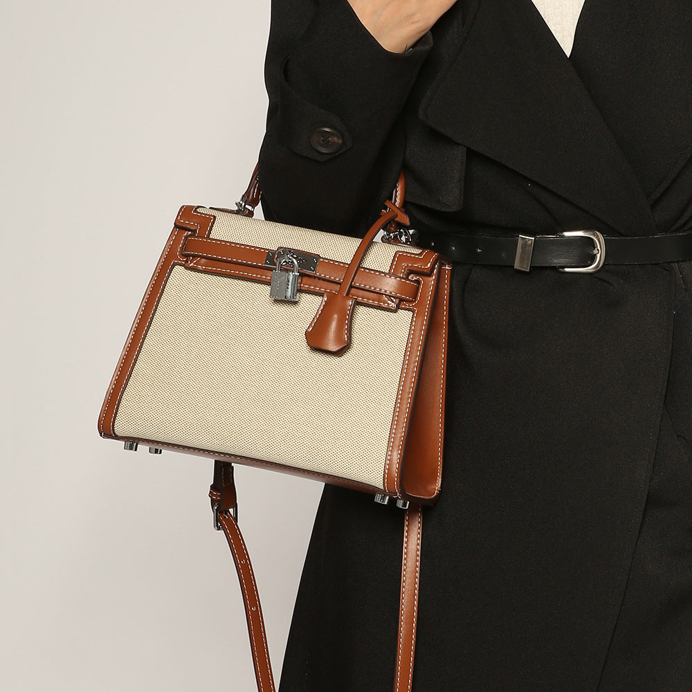 Women's Classic Stitching Canvas Second Generation Kelly Handbags