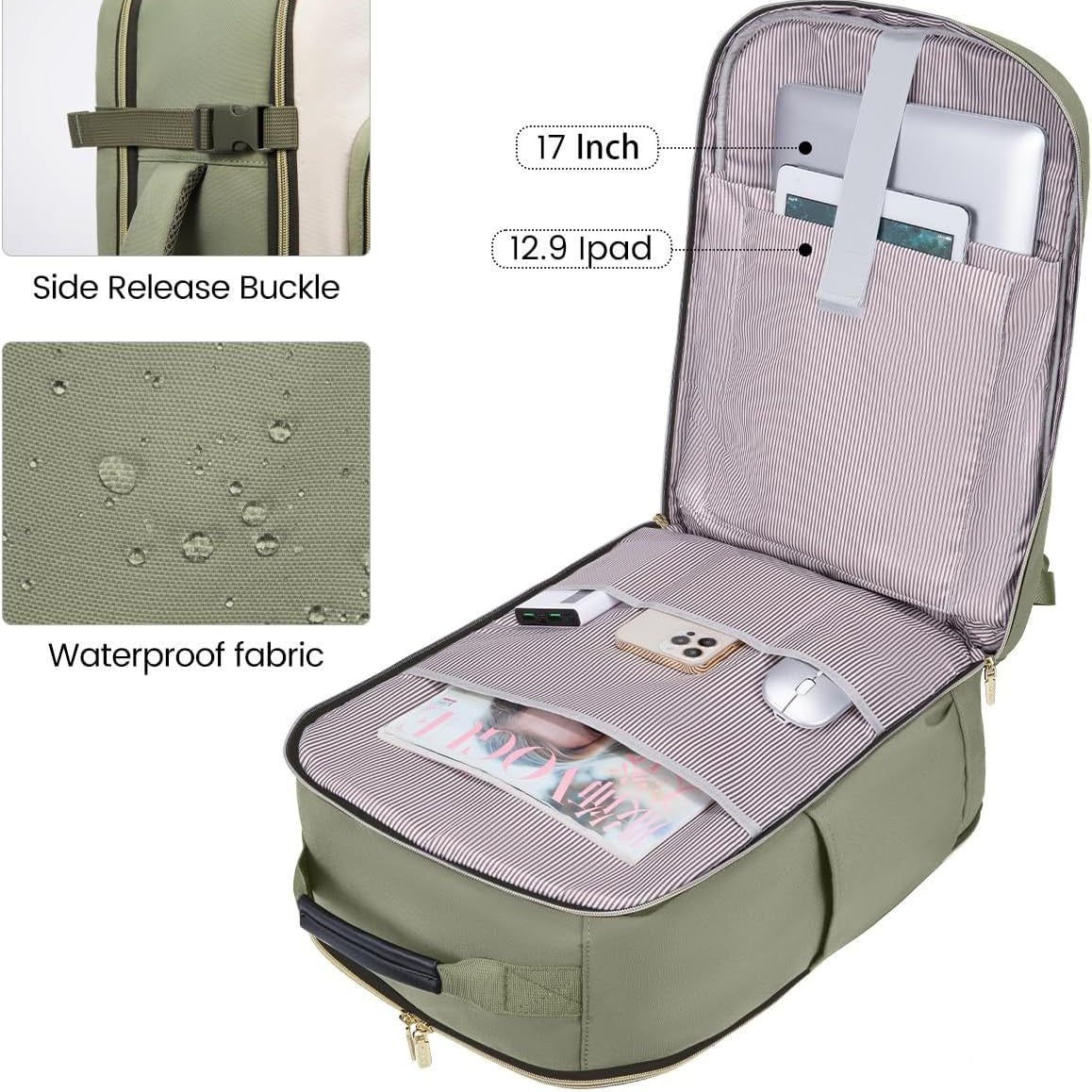 Match Sets Large Storage Business Carry-on Backpacks
