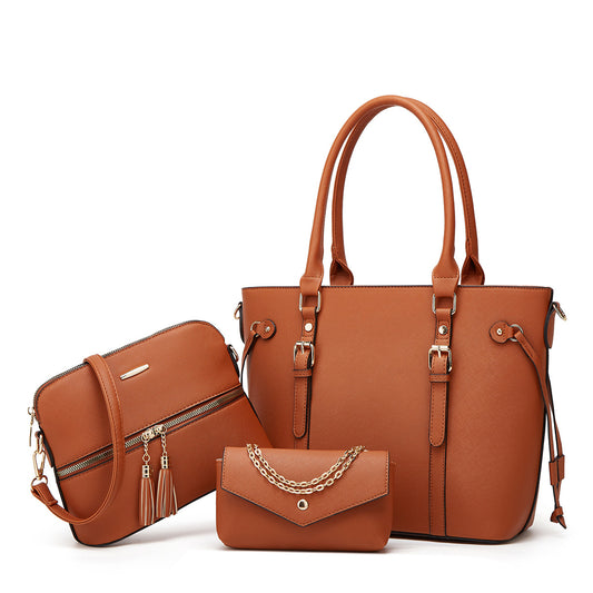 Women's Trendy Large Capacity Fashion Three-piece Set Handbags