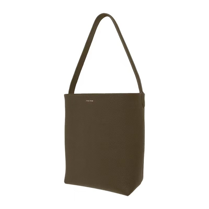 Women's High-grade Lychee Pattern Cowhide Large Capacity Totes Crossbody Bags