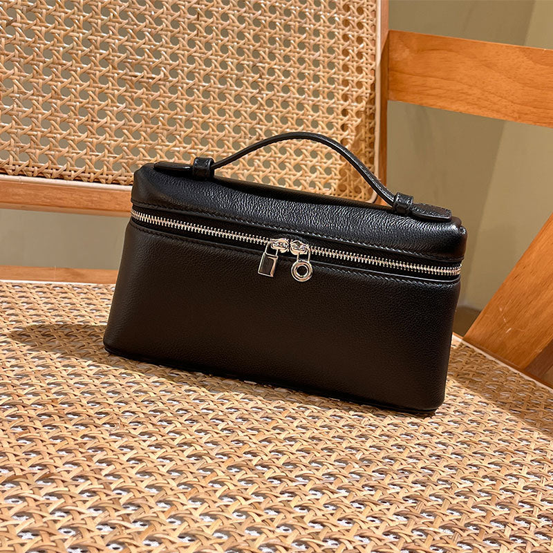 Lunch Box First Layer Leather Female Crossbody Bags