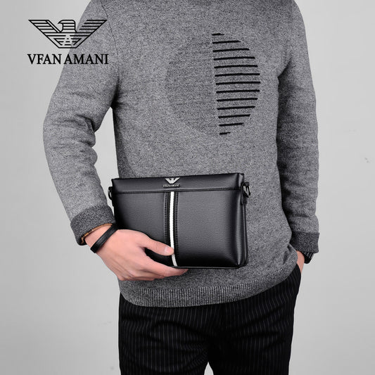 Men's Leather Clutch Light Luxury Business Envelope Bags