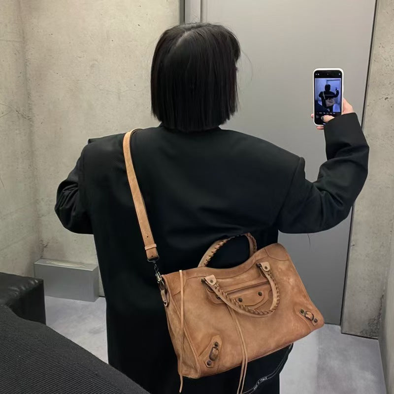 Women's & Men's Retro Suede High Quality Full Set Packaging Handbags