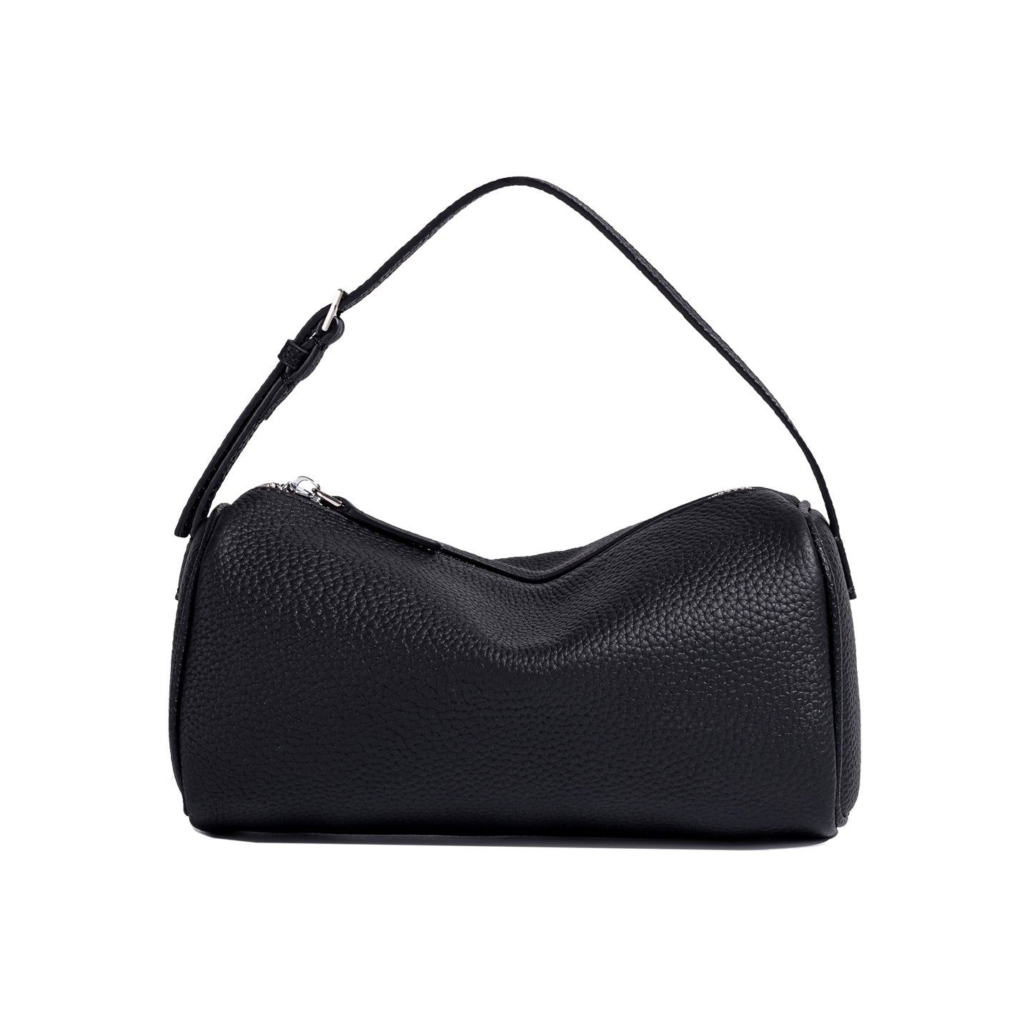 Charming First Layer Cowhide Zipper Round Bags