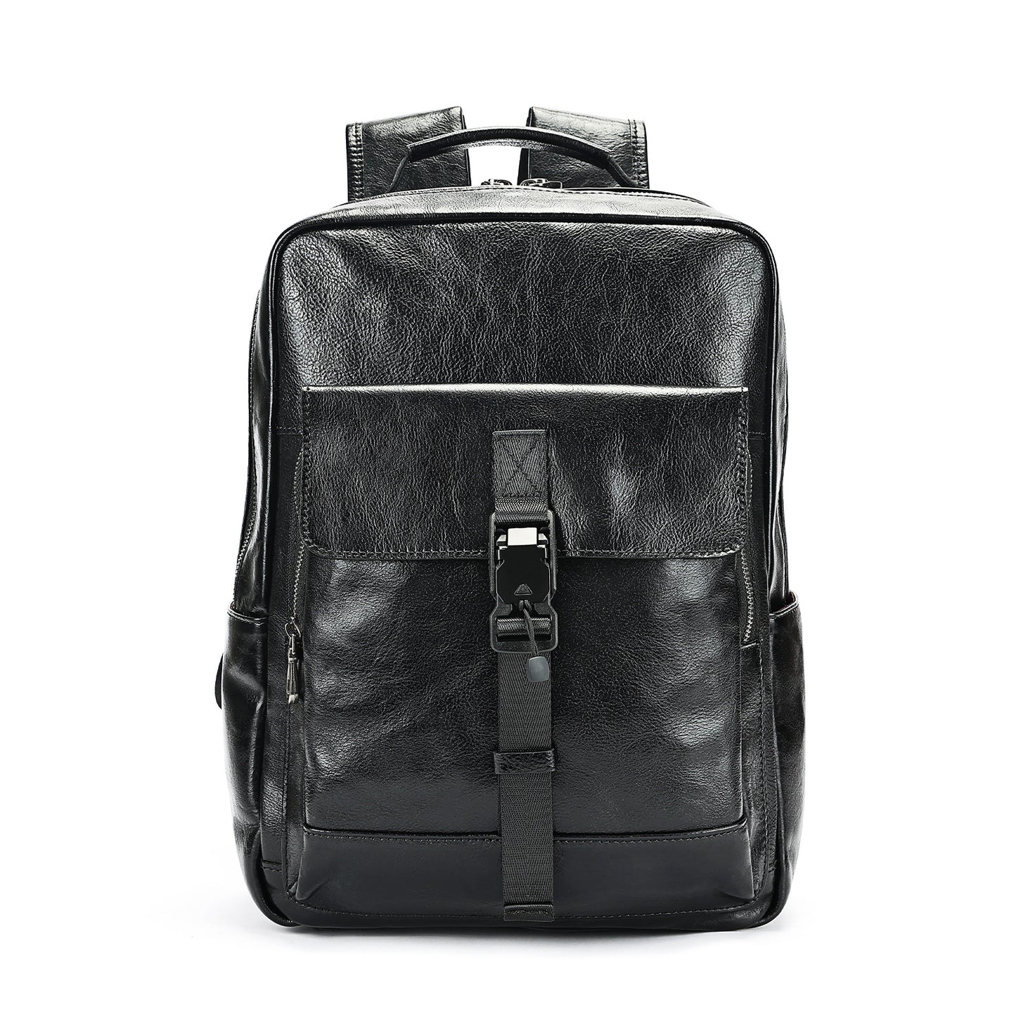 Men's Crazy Horse Leather Retro Computer Running Backpacks