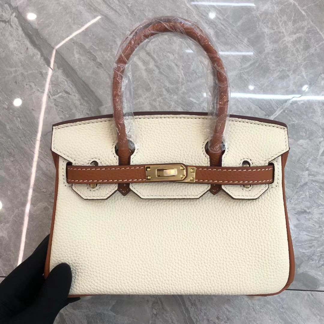 Matching Fashion Top Layer Litchi Grain Cowhide Shoulder Bags