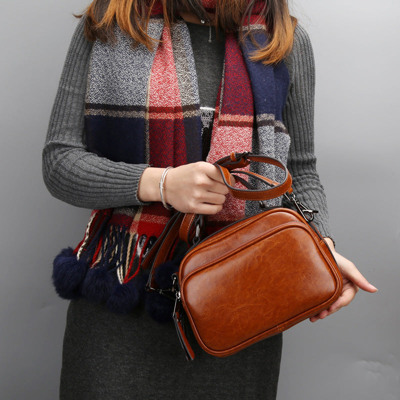 Women's Slouchy Genuine Leather Fashion Versatile Shoulder Bags