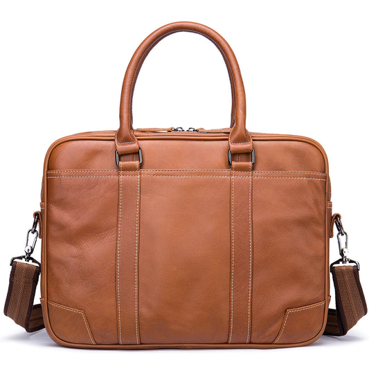 Men's Leather Large Capacity Inch Computer Business Men's Handbags