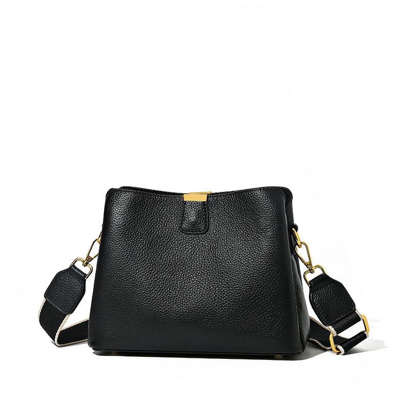 Women's High-grade Genuine Leather Fashionable Simple Cowhide Shoulder Bags