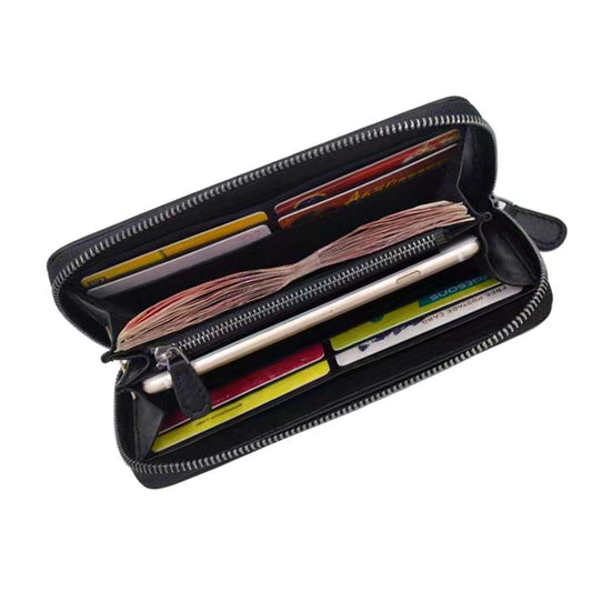 Women's & Men's & Long Genuine Leather Sheepskin Hand-woven Ladies Wallets