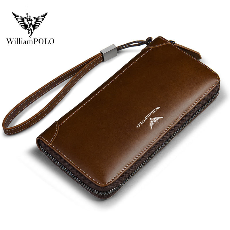 Men's Emperor Paul Genuine Leather Long Zip Men's Handbags
