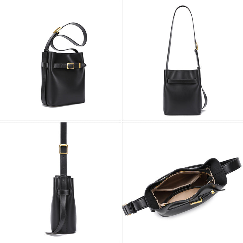 Women's Fashion Cattlehide Leather High-grade Design Commuter Shoulder Bags