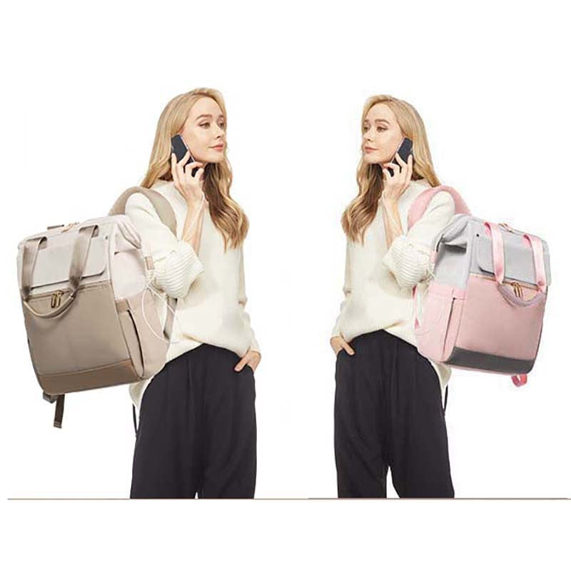 Classy Contrast Color Minimalist Large Capacity Backpacks