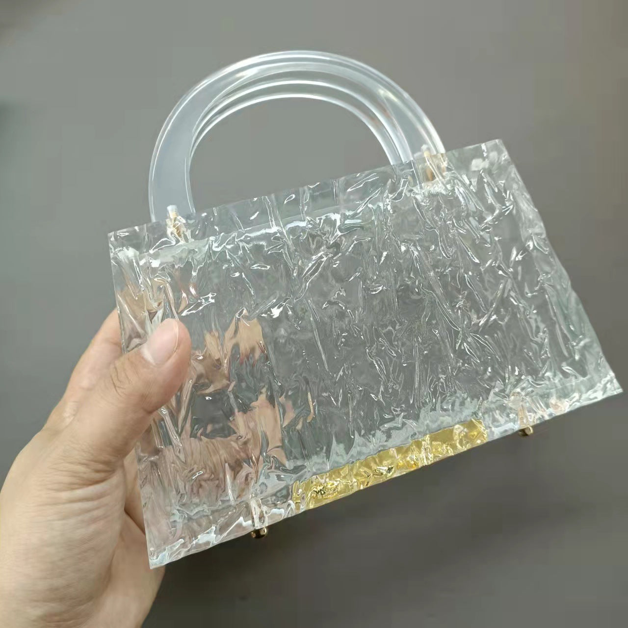 Women's Dinner Ice Crack Transparent Acrylic Evening Bags