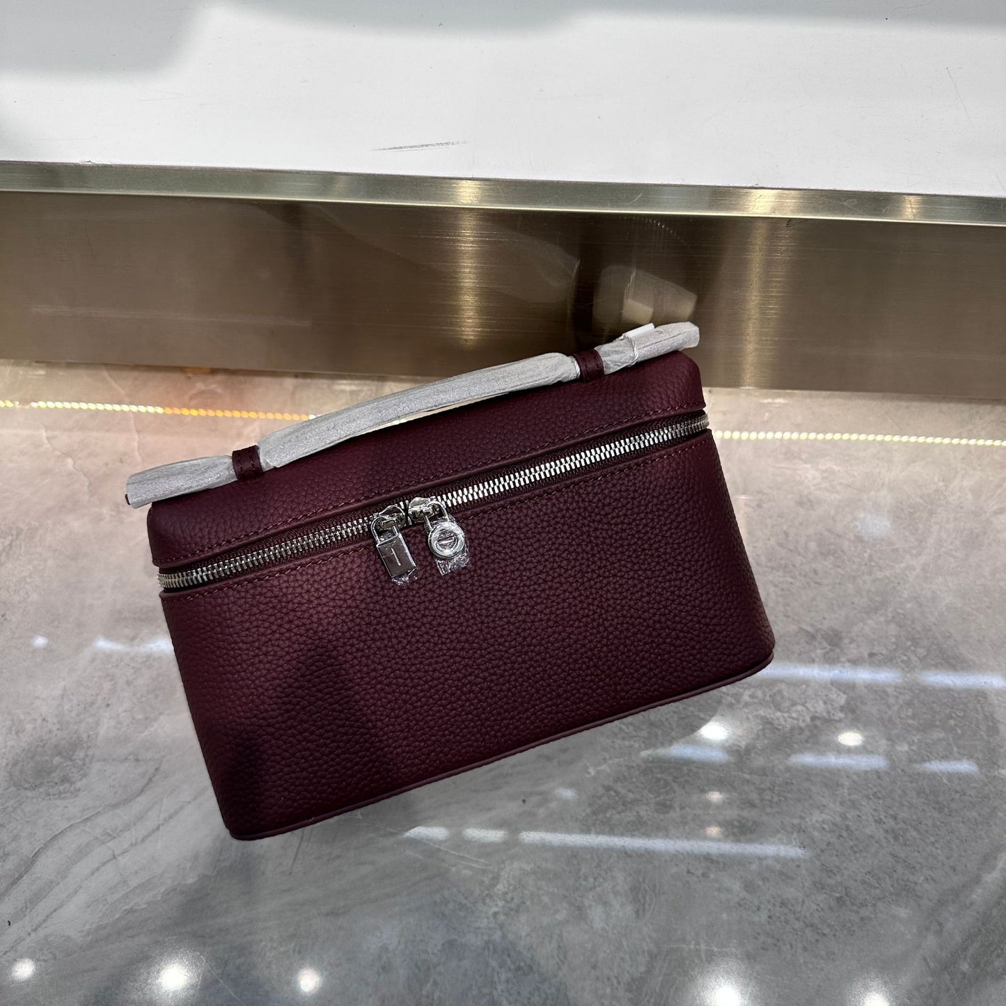 Women's Leather Lunch Box First Layer Cowhide Hand Shoulder Bags