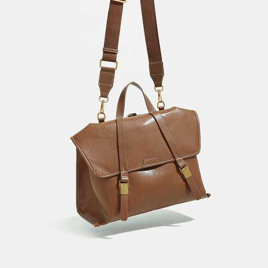 Pattern Document High-grade Genuine Leather Large Backpacks