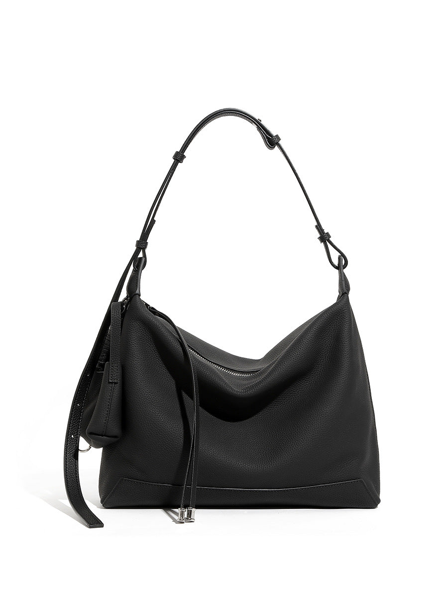 First Layer Cowhide Simple Leisure Commute Underarm Crossbody Bags