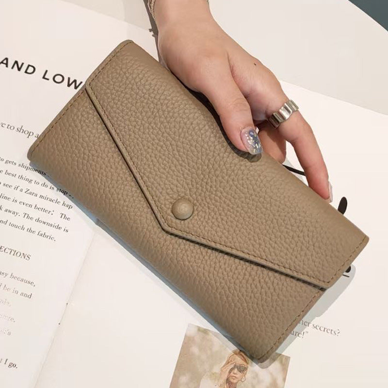 Women's Genuine Leather Short Cowhide First Layer Ladies Wallets