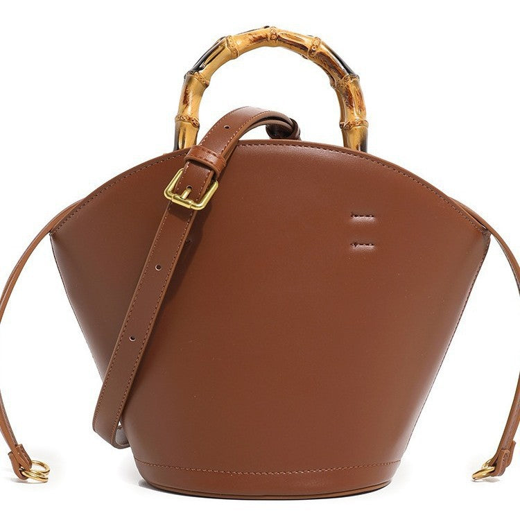 Women's Portable Bamboo Simple High Sense Design Handbags