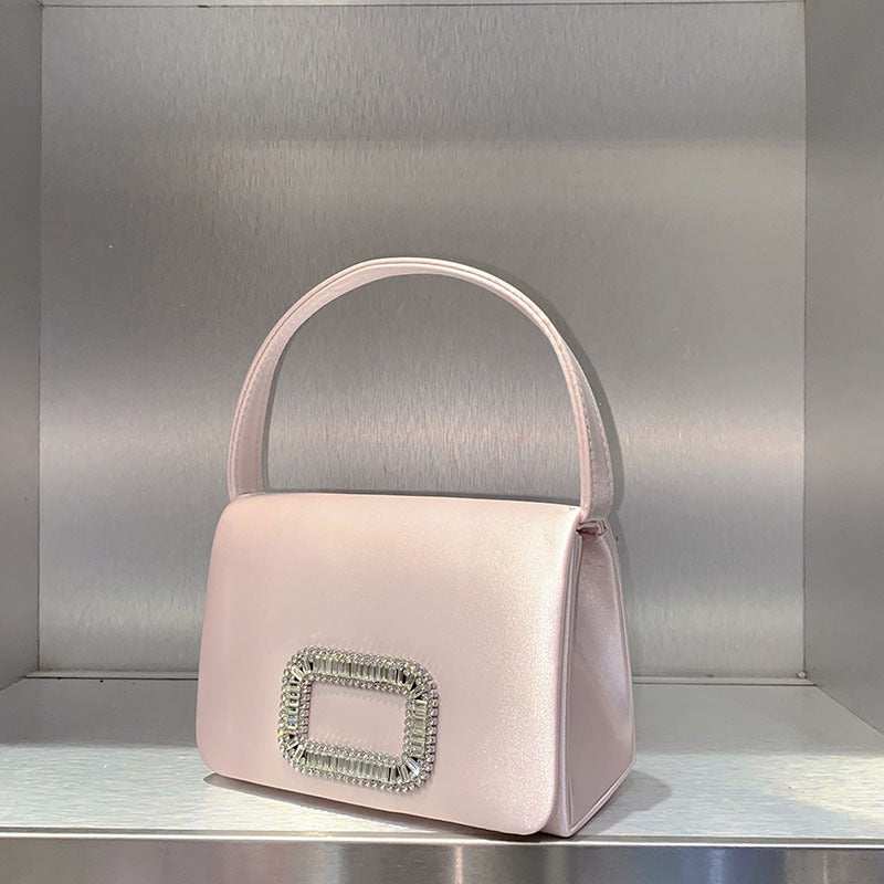 Veet Shiny Rhinestone Portable Diamond Chain Handbags