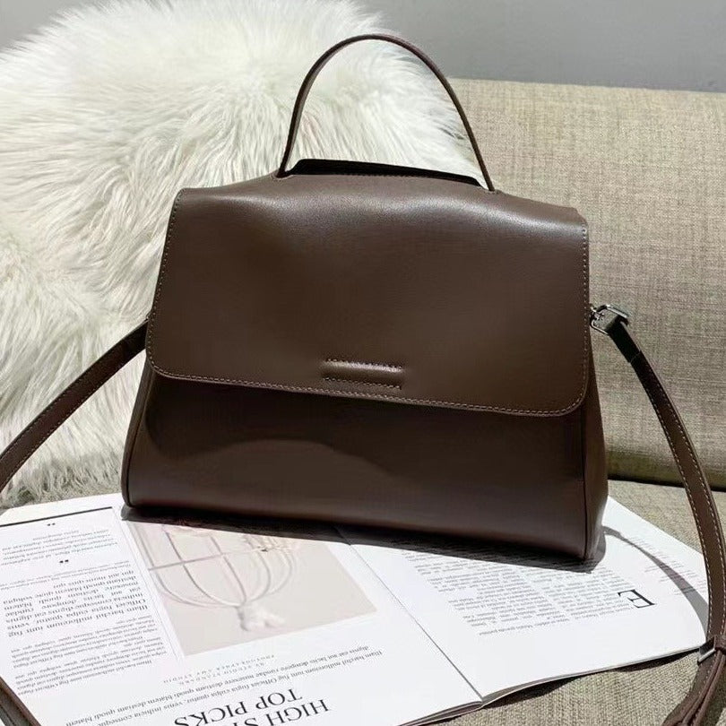 Women's Soft Cowhide Portable Underarm High-grade Leather Handbags