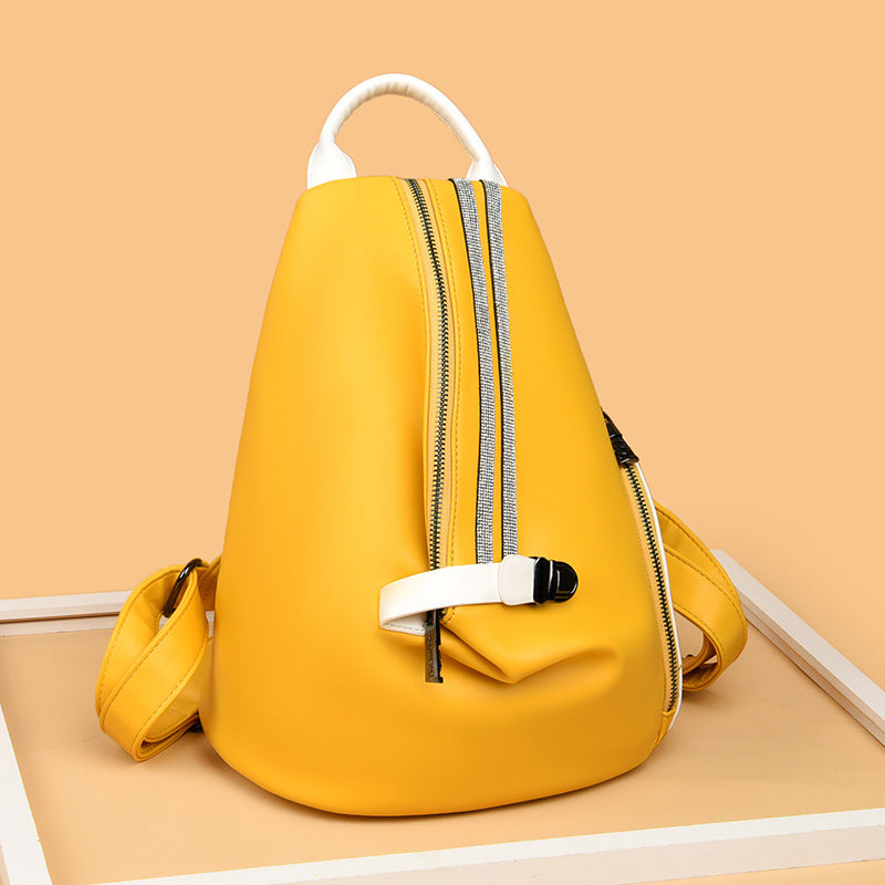 Women's Genuine Leather Korean Style Fashion Cowhide Backpacks