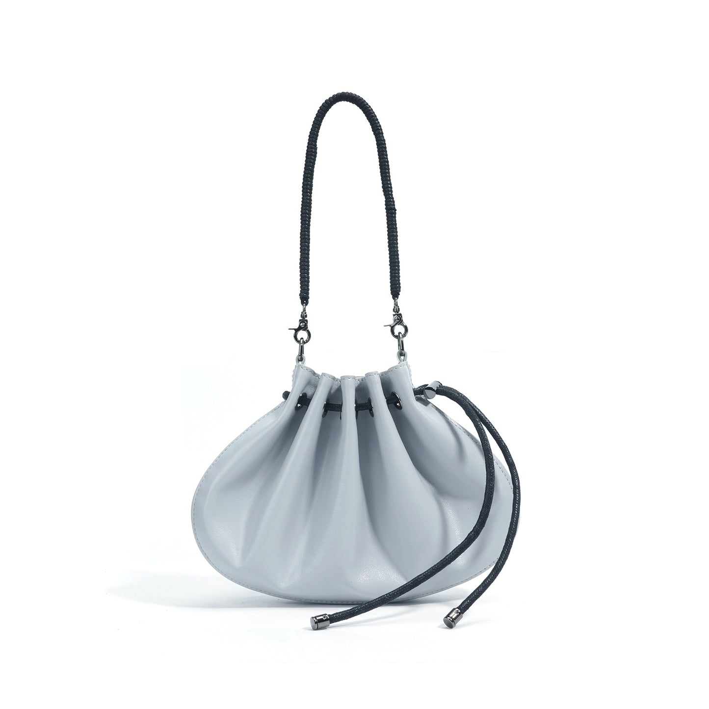 Women's High-grade Pleated Sheepskin Drawstring Chinese Character Handbags