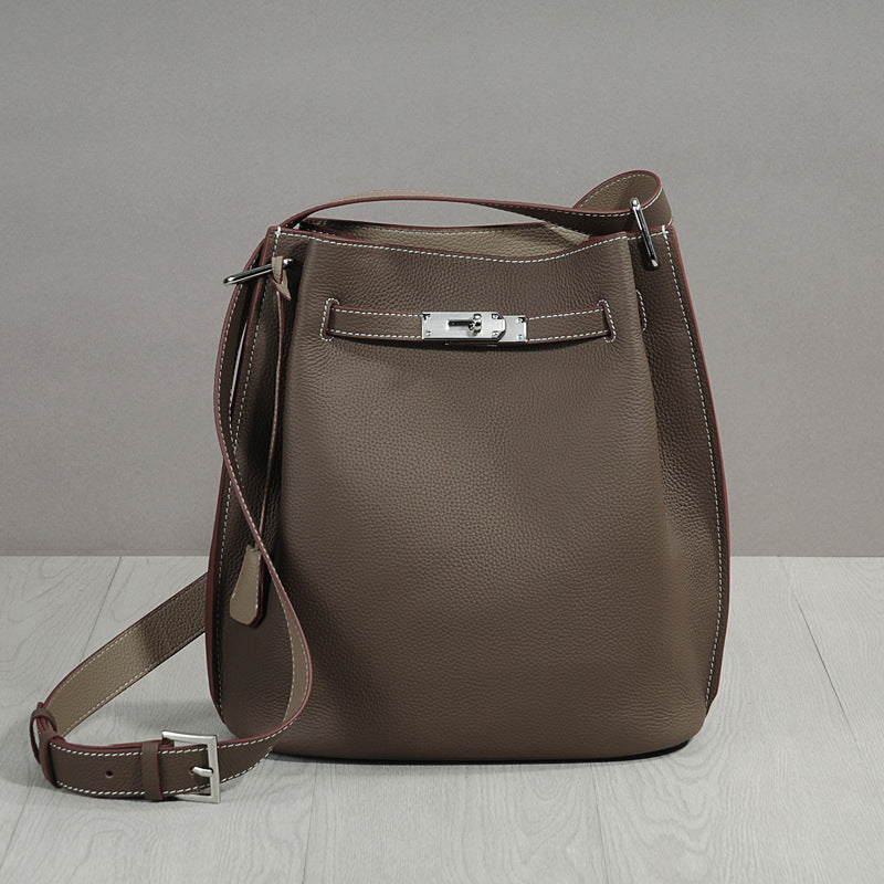 Women's Layer Cowhide Portable Large Capacity Fashion Crossbody Bags