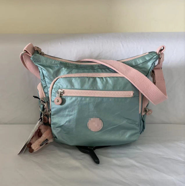 Spring Monkey Mesh Purple Series Nylon Crossbody Bags