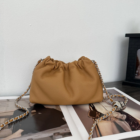 Women's Cowhide Underarm Korean High-grade Leather Practical Crossbody Bags