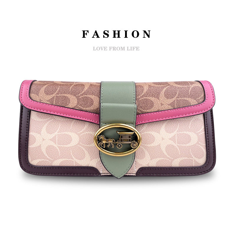 Design Underarm Baguette Presbyopic Trendy Contrast Shoulder Bags