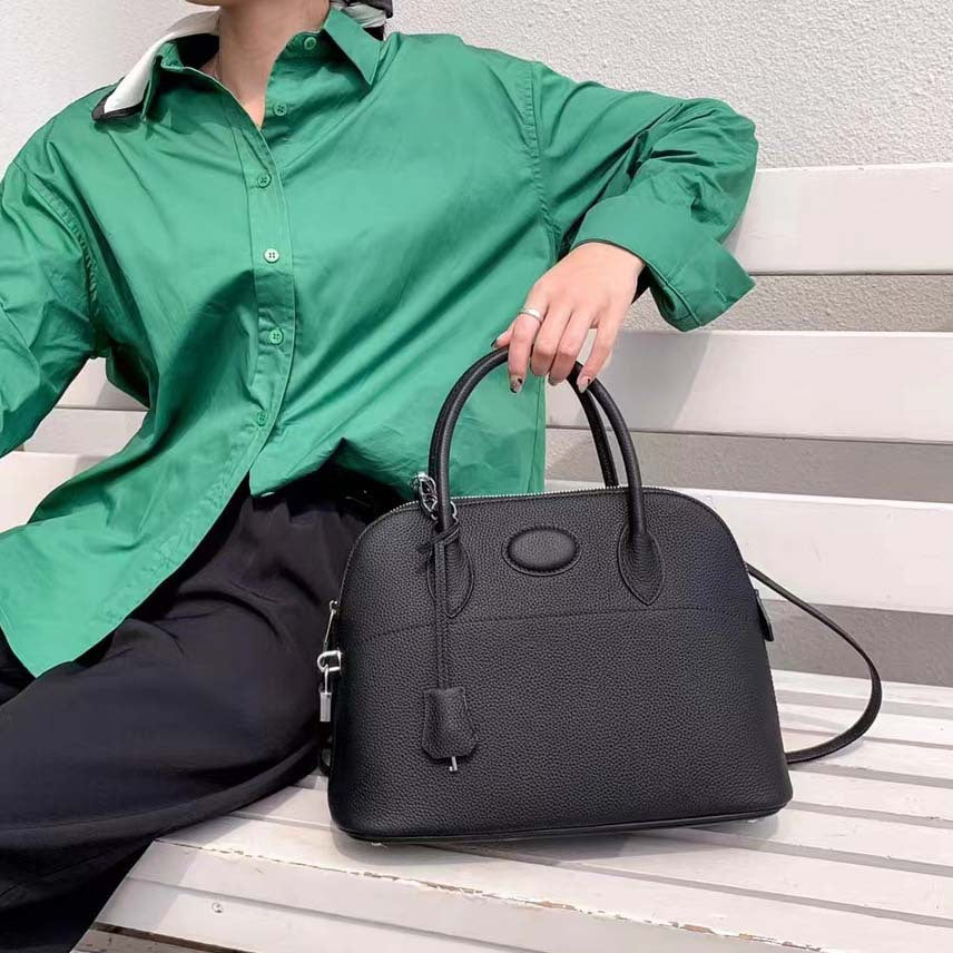 Women's Shell Fashion Simple Solid Color Leather Crossbody Bags