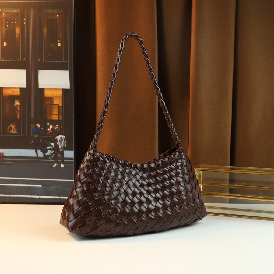 Women's Woven High-grade Versatile Underarm Retro Tote Bags