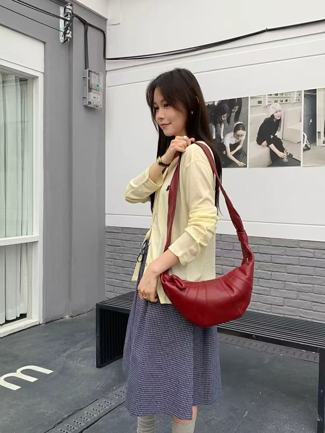 Sheepskin Upgraded Leather Croissant Can Be Crossbody Bags