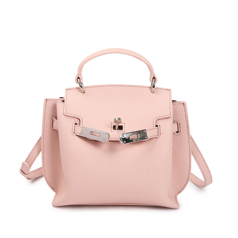 Women's Fashion Cattlehide Leather Kelly Genuine High Shoulder Bags
