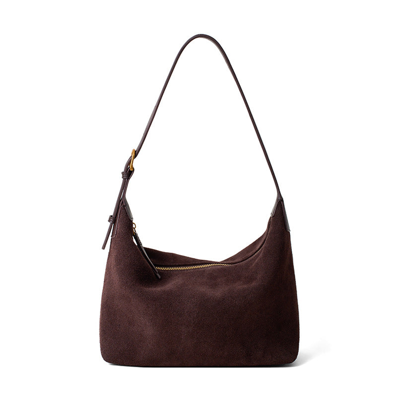 Women's Genuine Leather Frosted Cowhide High-grade Simple Crossbody Bags