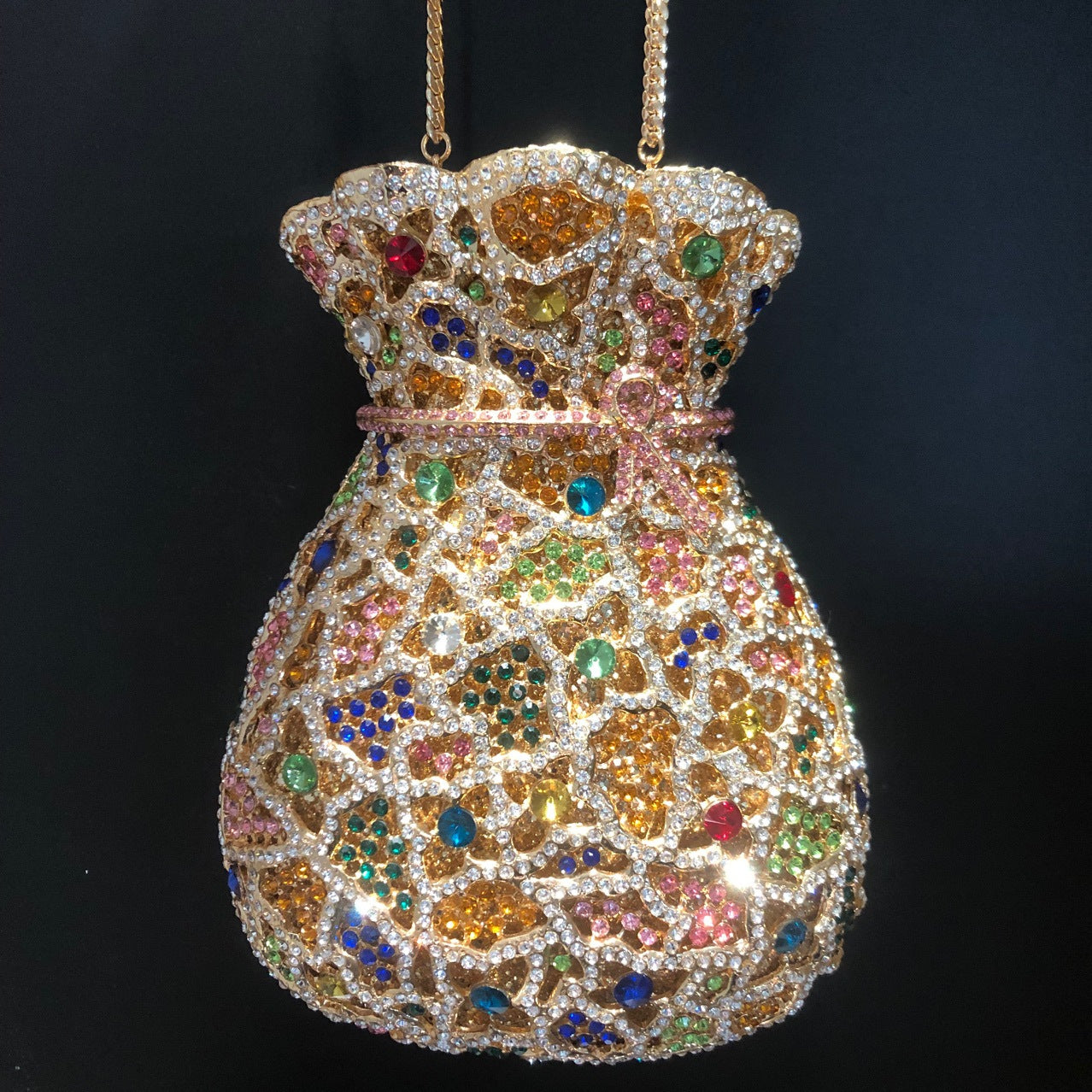 Vase Diamond Handmade Spot Drill Metal Bags