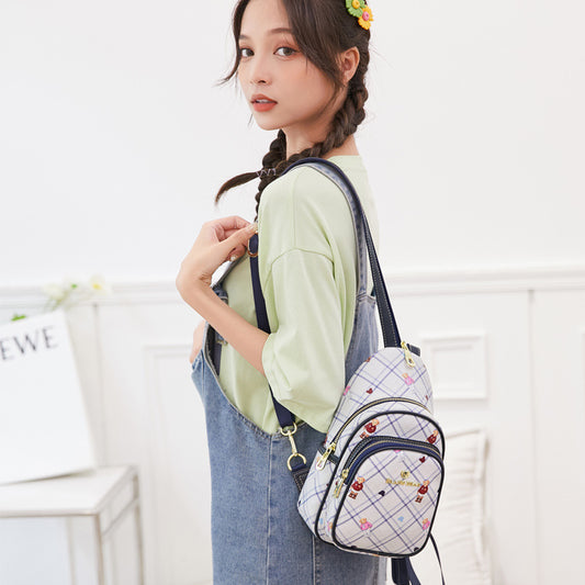 Women's Bear Attachment Cute Trendy Fashion Backpacks
